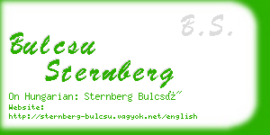 bulcsu sternberg business card